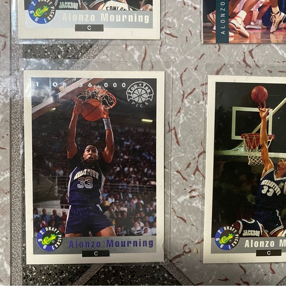 Alonzo Mourning 1992 Classic 4 card lot number 1 of 5600 Four Sport Draft Pick # - Picture 4 of 12